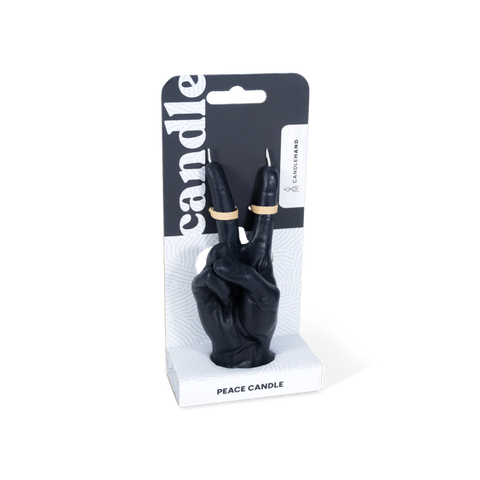 CandleHand - Peace - Black - Skulpturkerze - 80g
