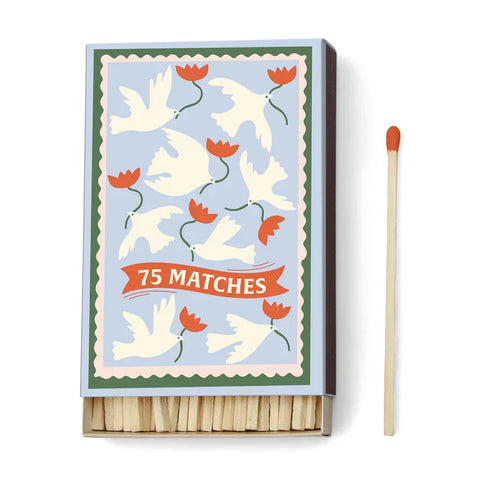 Paddywax - Adopo Boxed Matches "Flower" - Dekorative Zündhölzer - 75 Stück – Teil des Adopo Ritual-Trio Flower (3-teilig)