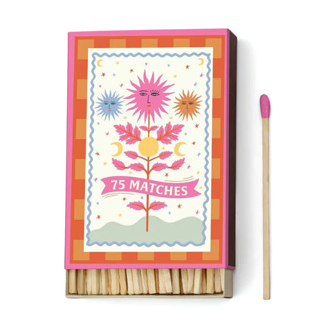 Paddywax - Adopo Boxed Matches "Sun" - Dekorative Zündhölzer - 75 Stück – Teil des Adopo Duft-Trio Sun (3-teilig)