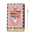 Paddywax - Adopo Boxed Matches "Hearts" - Dekorative Zündhölzer - 75 Stück – Teil des Adopo Duft-Trio Hearts (3-teilig)