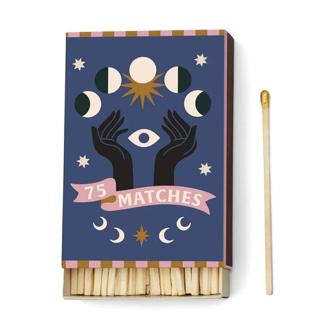Paddywax - Adopo Boxed Matches "Moon" - Dekorative Zündhölzer - 75 Stück – Teil des Adopo Ritual-Trio Moon Phases (3-teilig)