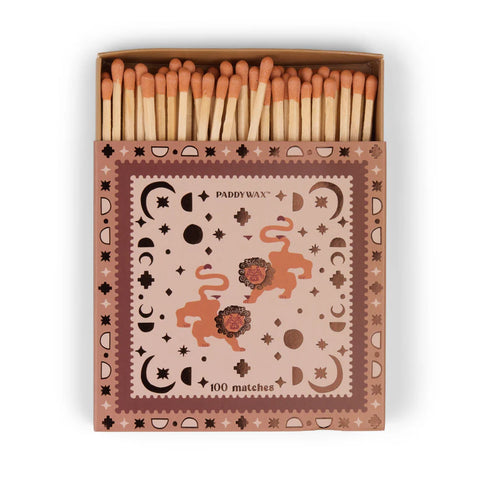 Paddywax - Jumbo Boxed Matches "Lions" - Dekorative Zündhölzer - 100 Stück