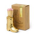 Paddywax - Cowboy Boot Match Holder - Dekorative Zündhölzer - Gold – Teil des Adopo Ritual-Quintett Tomato Vine (5-teilig)