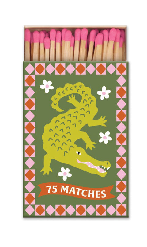 Paddywax - Adopo Boxed Matches "Crocodile" - Dekorative Zündhölzer - 75 Stück