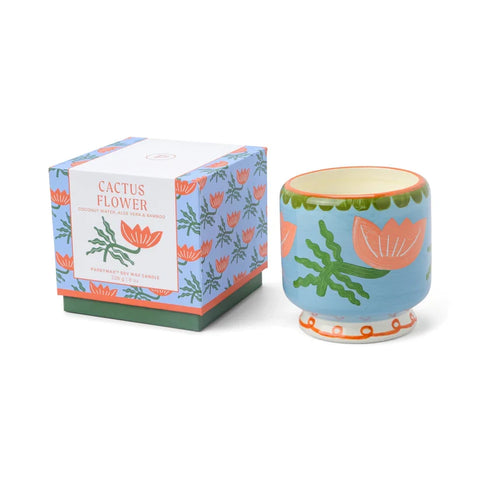 Paddywax - Adopo - Flower - Cactus Flower - Keramik Duftkerze - 226g – Teil des Adopo Ritual-Quintett Flower (5-teilig)
