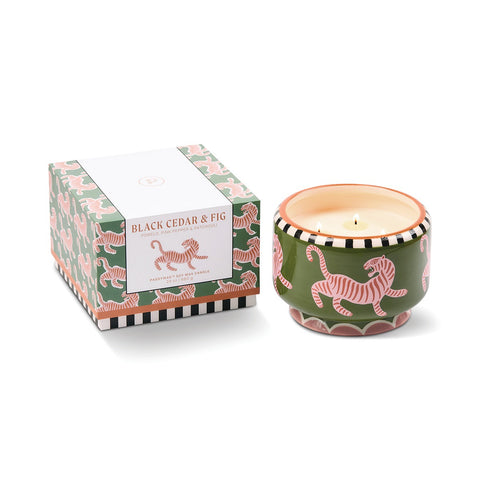 Paddywax Adopo - Tiger - Black Cedar & Fig - Keramik Duftkerze - 680g