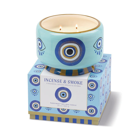 Paddywax Adopo - Eye - Incense & Smoke - Keramik Duftkerze - 680g