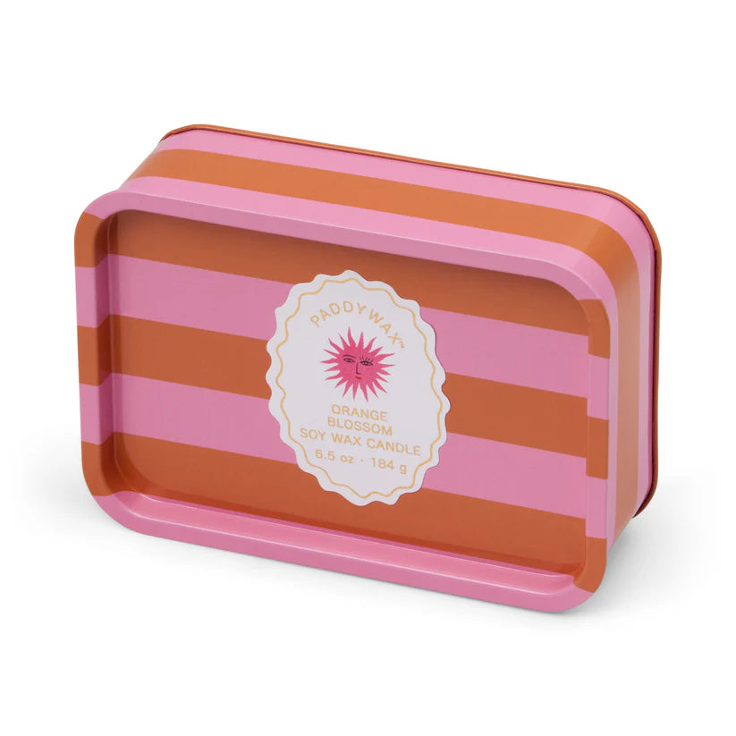 Paddywax Beam Duftkerze – Peach Glas, Violet Vanille Duft, 85g – Inkl. Deckel