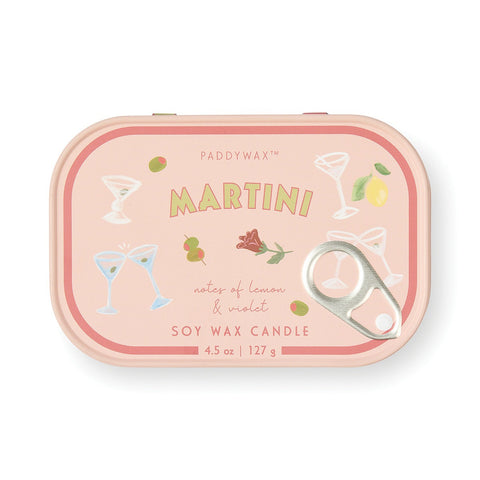 Paddywax Bistro - Martini - Lemon & Violet - Tin Duftkerze - 127g