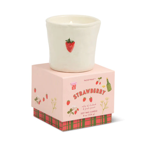 Paddywax - Bistro - Strawberry - Keramik Duftkerze - 226g