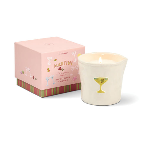Paddywax Bistro - Martini - Lemon & Violet - Keramik Duftkerze - 226g
