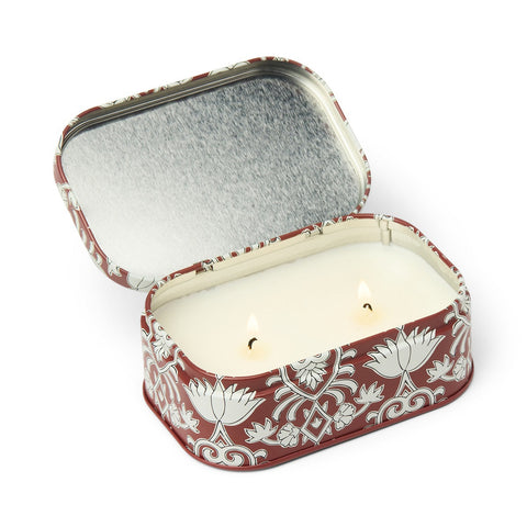 Paddywax Chérie French Linen & Orris Tin Duftkerze 127g – Dose Crimson & Cream – Bild 3