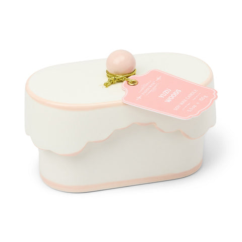 Paddywax Chérie Yuzu Woods Keramik Duftkerze 155g – Schale Rosa mit Deckel – Bild 3