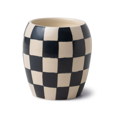 Paddywax - Checkmate - Black - Black Fig & Olive - Keramik Duftkerze - 311g
