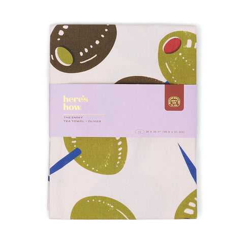 Here's How - The Emmy - Olives - Geschirrtuch - Baumwolle