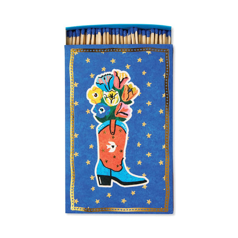 Paddywax Large Boxed Matches "Cowboy Boot" - Dekorative Zündhölzer - 120 Stück