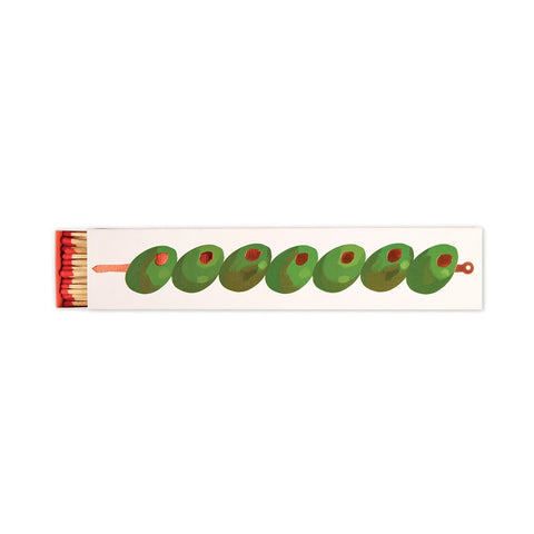 Paddywax Extra Long Boxed Matches "Olives" - Dekorative Zündhölzer - 45 Stück