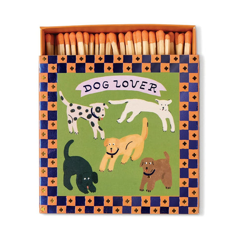 Paddywax Square Boxed Matches "Dog Lover" - Dekorative Zündhölzer - 125 Stück