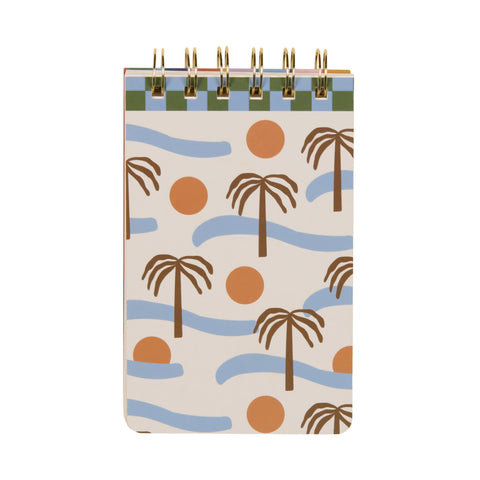 Paddywax - Adopo - Palm Tree - Notizblock Twin Wire - 80 Blatt – Teil des Adopo Ritual-Quintett Palm Tree (5-teilig)