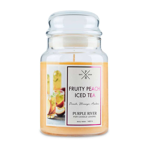 Purple River - Fruity Peach Ice Tea - Duftkerze - 623g