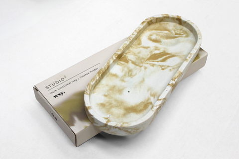 WXY. - Tray - Räucherstäbchenhalter aus Stein – Cream Nude