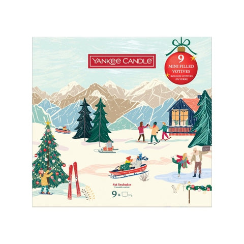 Yankee Candle - Christmas & Winter Classics - Geschenkset - 9x Glasvotivkerze 37g