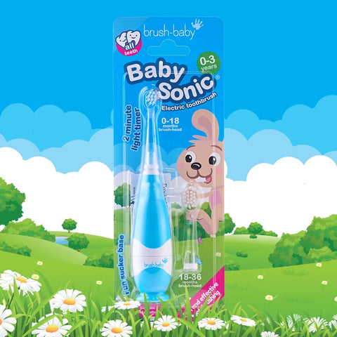 Brush-Baby – BabySonic Elektrische Babyzahnbürste – Blau – 0-3 Jahre – Bild 2