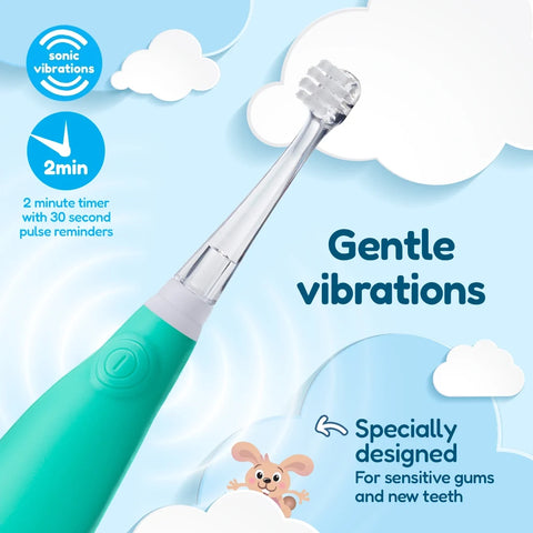 Brush-Baby – BabySonic Elektrische Babyzahnbürste – Petrol – 0-3 Jahre – Bild 3