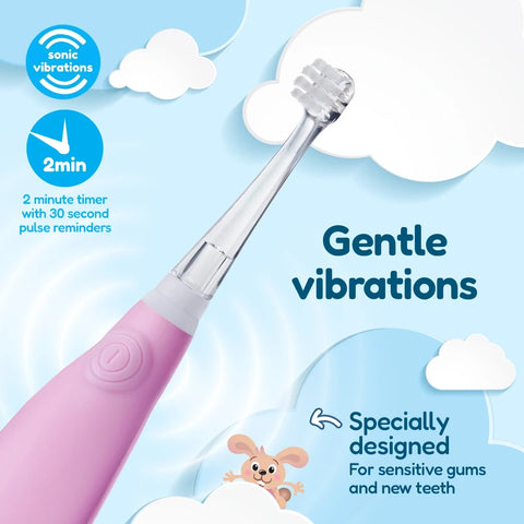 Brush-Baby – BabySonic Elektrische Babyzahnbürste – Rosa – 0-3 Jahre – Bild 3