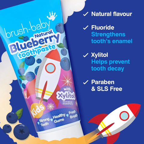 Brush-Baby – Blueberry Kinderzahnpasta – ab 3 Jahre – 50ml – Bild 2