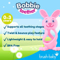 Brush-Baby – Bobbie Bunny Beißring – Rosa – Bild 3