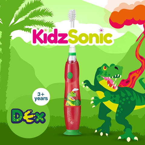 Brush-Baby – KidzSonic Elektrische Kinderzahnbürste – Dinosaurier – ab 3 Jahre – Bild 2