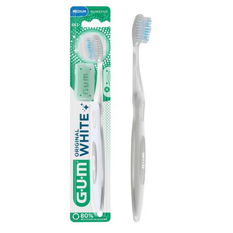 GUM® ORIGINAL WHITE Handzahnbürste – Medium