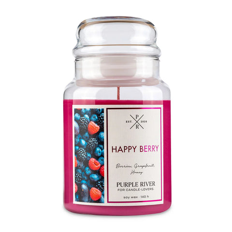 Purple River - Happy Berry - Duftkerze - 623g
