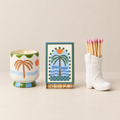 Paddywax Adopo Ritual-Trio Palm Tree – 3-teiliges Geschenkset: Duftkerze, Matches & Cowboy Boot