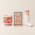 Paddywax Adopo Ritual-Trio Jungle – 3-teiliges Geschenkset: Duftkerze, Matches & Cowboy Boot