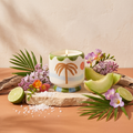 Paddywax Adopo Palm Tree – Lush Palms Keramik Duftkerze mit Duftzutaten: Meersalz, Honigmelone, Limette, Flieder, Freesie und Treibholz