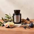 Paddywax Apothecary NOIR - Black Fig - Duftkerze - 226g mit Duftzutaten: Olivenblätter, Zitrone, schwarze Feige, Moschus, Zedernholz und Tonkabohne