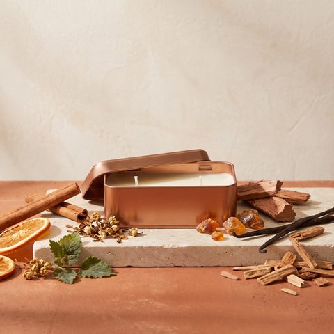 Paddywax Library - Mark Twain - Reise Duftkerze - 56g mit Duftzutaten: Zimt, Orange, Tabakblüte, Patchouli, Zeder, Amber, Vanille und Sandelholz