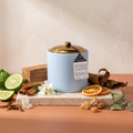 Paddywax Hygge - Teakwood & Jasmine - Duftkerze - 425g mit Duftzutaten: Bergamotte, Teakholz, Zimt, Jasmin, Orange, Tabak, Amber, Moschus und Patchouli