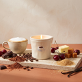 Paddywax Bistro - Cappuccino - Chocolate & Cherry - Keramik Duftkerze - 226g mit Duftzutaten: Kaffeebohne, Kakao, gesalzene Butter, Karamell, brauner Zucker und Vanille