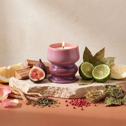 Paddywax Melt - Wild Fig & Cedar - Keramik Duftkerze - 240g mit Duftzutaten: Bergamotte, Feige, Lorbeerblatt, Pomelo, Rose, Vetiver, grüner Tee, rosa Pfeffer, Zedernholz, Heu, Moschus und Patchouli