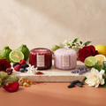 Paddywax Ripple - Geschenkset Berry - 2x 128g mit Duftzutaten: Bergamotte, Beeren, Jasmin, Rose, Safran, Moos, Amber, Limette, Zitrone, Lavendel, Gardenie und Tonkabohne