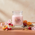 Yankee Candle Pink Cherry & Vanilla - Signature 2 Docht Duftkerze - 368g mit Duftzutaten: Kirsche, Himbeere, Aprikose, Pistazie, Kirschblüte, Milch, Vanille, Mandel-Granola und Moschus