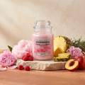Yankee Candle Fairy Floss - Duftkerze - 538g mit Duftzutaten: Himbeere, Pfingstrose, Ananas und Nektarine