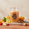 Yankee Candle Golden Pumpkin - Signature 2 Docht Duftkerze - 567g mit Duftzutaten: Bergamotte, Zitronenschale, Himbeeren, Orangenschale, Ingwer, Zimt, Gewürznelke, Vanille, Marshmallow, Karamell, Moschus und Sandelholz