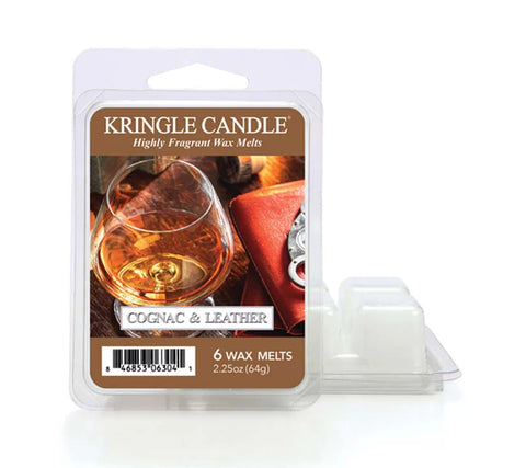 Kringle Candle - Cognac & Leather - Waxmelt - 64g