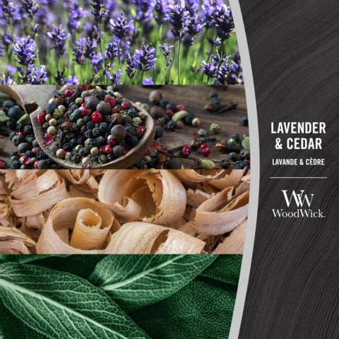 WoodWick - Lavender & Cedar - Duftkerze
