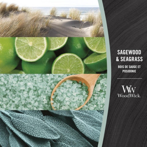WoodWick - Sagewood & Seagrass - Duftkerze