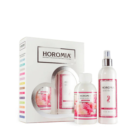 Horomia - Petali di Peonia - Geschenkset - Wäscheparfüm & Textilspray - 250ml
